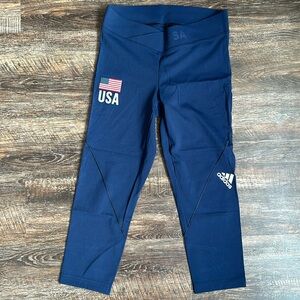 Adidas USA crop leggings